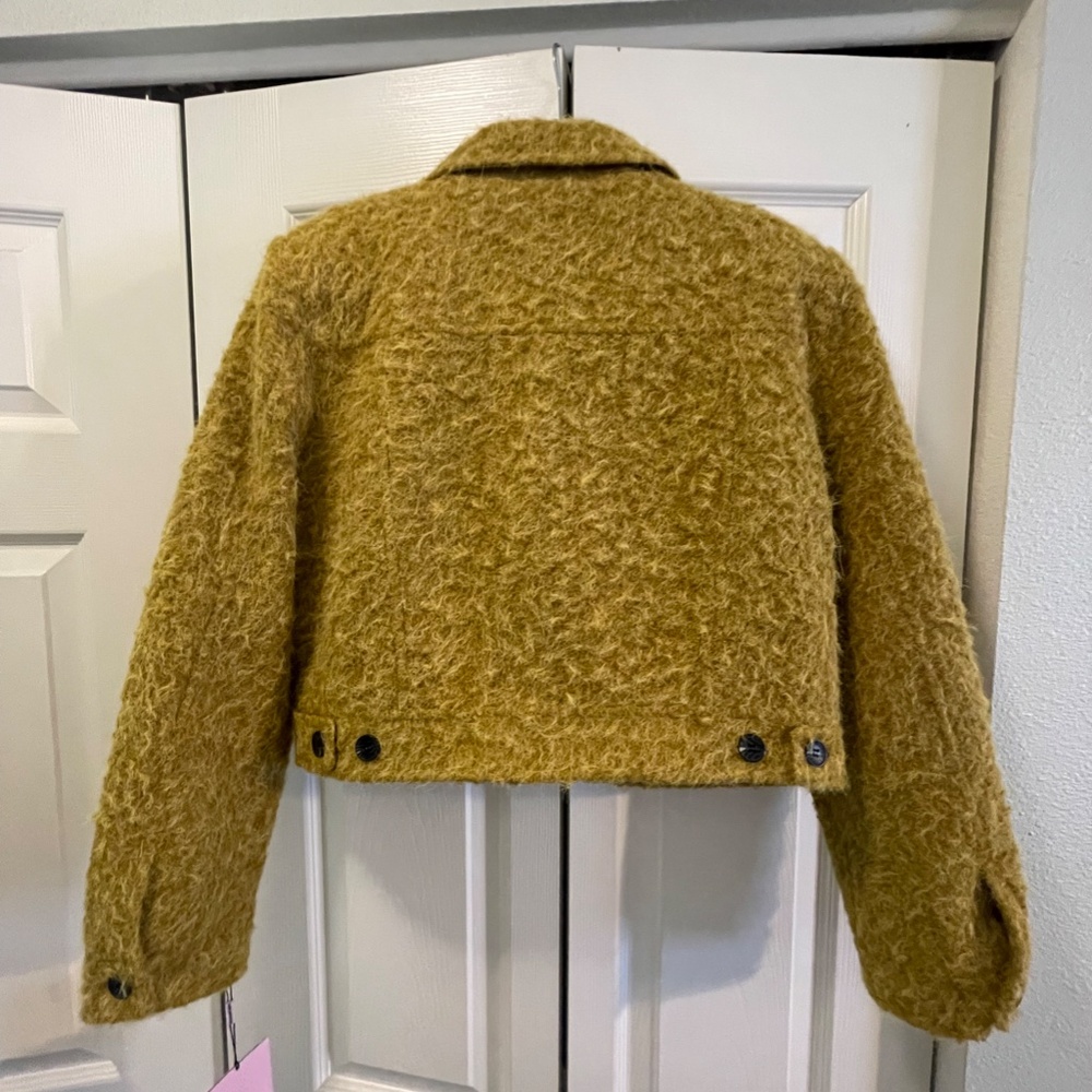 Avec Les Filles Mustard Yellow Trucker Jacket Anthropologie - Picture 5 of 7